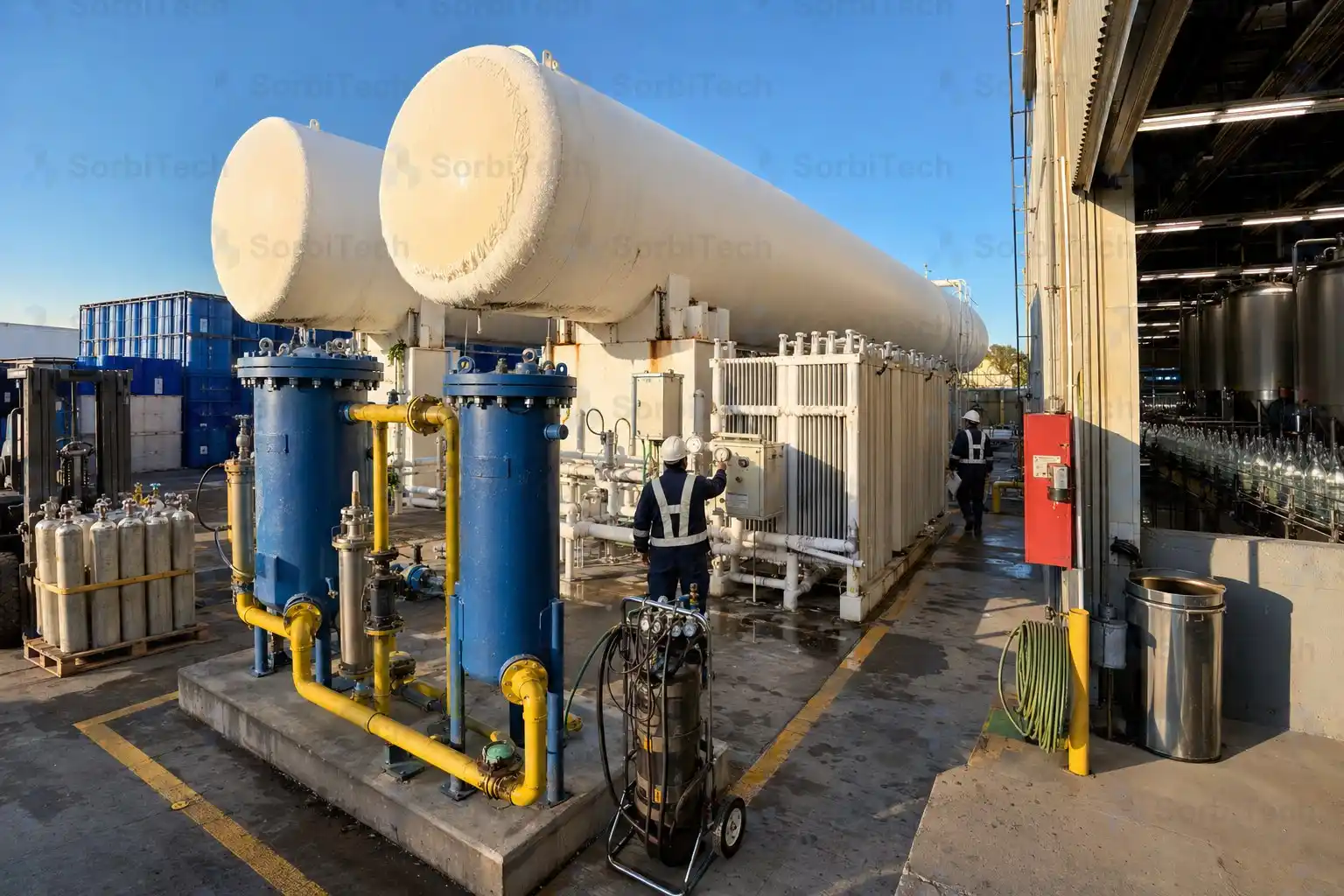 SorbiTech Food Beverage Dairy Processing Stainless Silos Plant