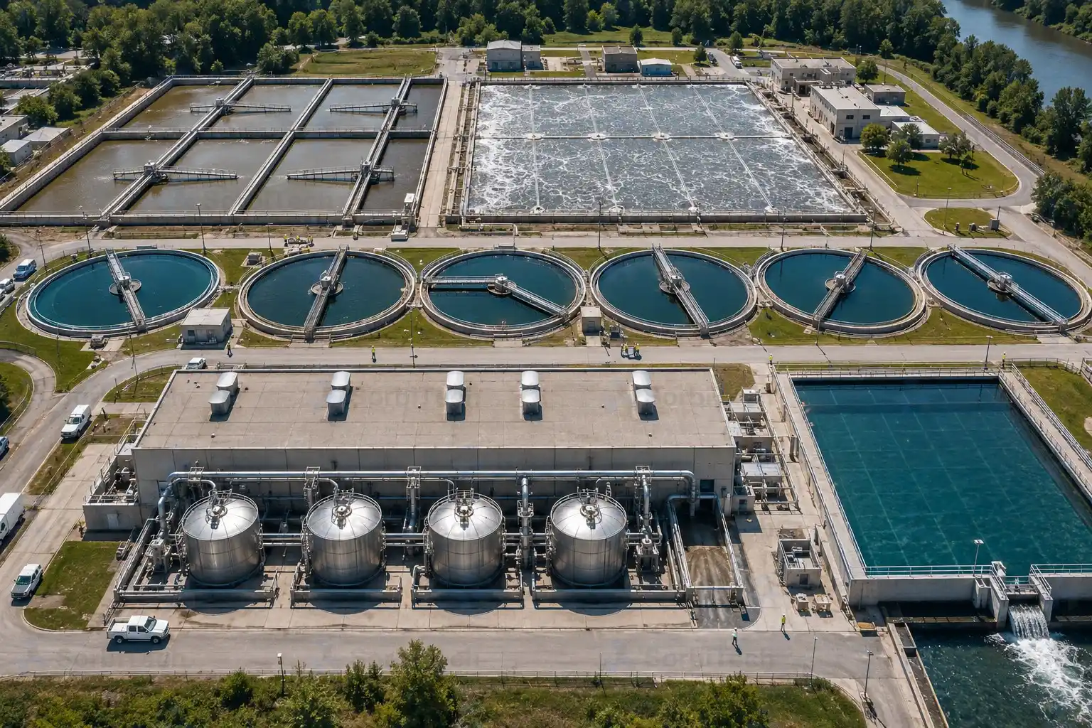 SorbiTech Municipal Water Treatment WWTP Clarifiers GAC Contactor Hall